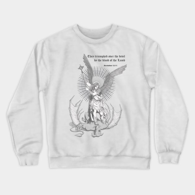 Michael Triumphed Over The Devil Crewneck Sweatshirt by StGeorgeClothing